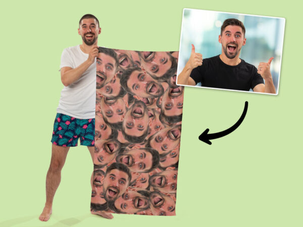 Personligt Badehåndklæde med Billede - Multiface