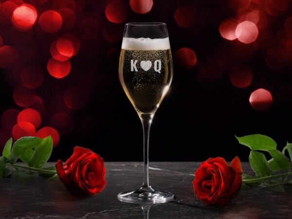 Personligt Spiegelau Champagneglas med Gravering - Initialer