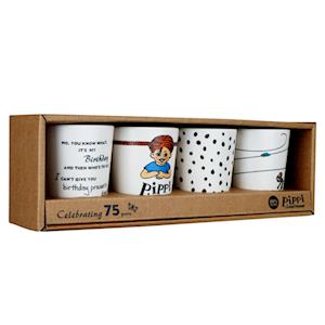 Pippi - 4 Melamin Kopper - Astrid Lindgren - Bog