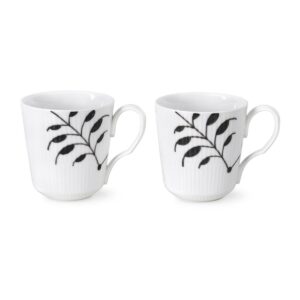 Royal Copenhagen Black Fluted Mega krus 2-pak 28 cl
