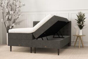 SÖVNN Nora Boxseng Med Opbevaring - 180x200 - Grå