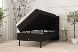 SÖVNN Nora Boxseng Med Opbevaring - 80x200 - Sort