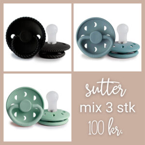 Sampak sutter fra FRIGG, dreng - Sort / Grøn / Blå
