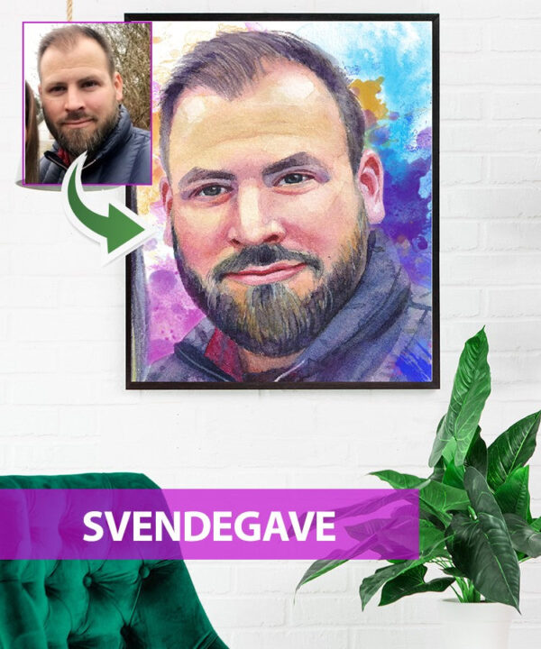 Svendegave - Vandmaleri efter dine fotos