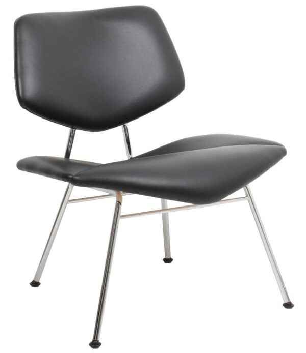 Vermund Larsen VL135 Cosy Loungestol SH: 40 cm - Sierra Sort/Krom