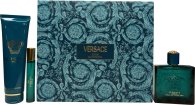 Versace Eros Gavesæt 100ml EDP + 10ml EDP + 150ml Shower Gel