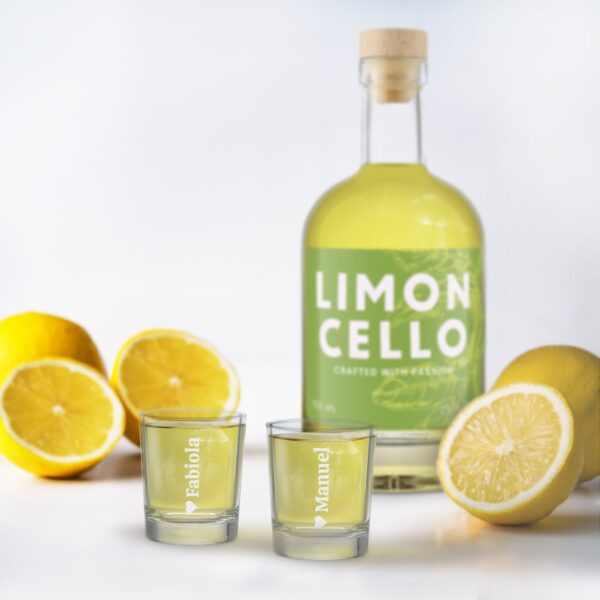 YourSurprise Limoncello med indgraveretglas