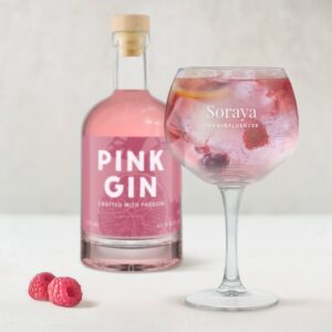 YourSurprise Pink Gin med indgraveret glas