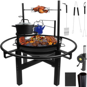 5-i-1 kulgrill med rotisserie og grillværkt⌀j