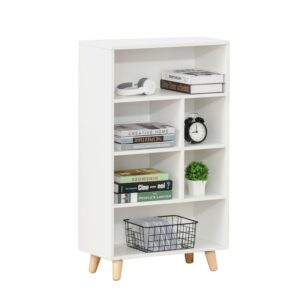 Bogreol med 6 rum Hvid 60 x 30 x 103,3 cm