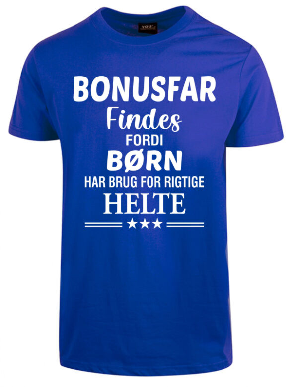 Bonusfar findes fars dag t-shirt - Koboltblå
