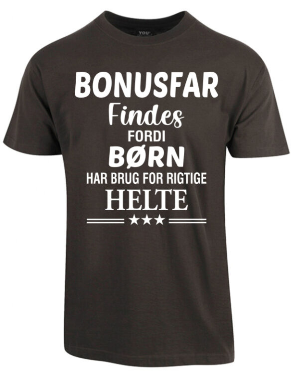 Bonusfar findes fars dag t-shirt - Mørkegrå