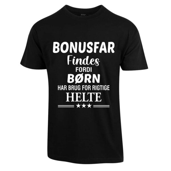 Bonusfar findes fars dag t-shirt - Sort