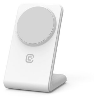 Crong MagSpot 2-i-1 Trådløs Oplader til iPhone og AirPods (MagSafe) - Hvid