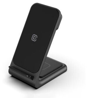 Crong PowerSpot 3-i-1 Trådløs Oplader til Samsung & Android, Galaxy Watch og TWS hovedtelefoner - Sort
