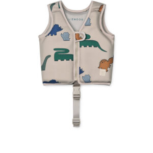 Liewood Dove Badevest - Dinosaurs / Mist - 1-2 år / 11-15 Kg