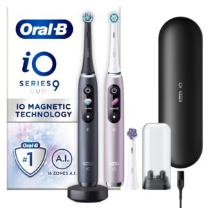 Oral-B - iO9 Duo Pakke Sort Onyx&Rosenkvarts Elektrisk Tandbørste