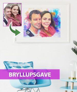 Bryllupsgave - Vandmaleri efter dine fotos