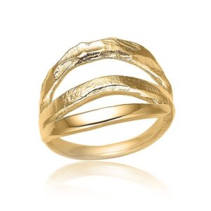 Cool ring i forgyldt sølv - 66
