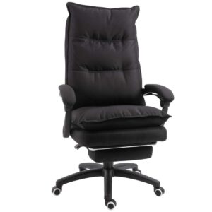 Ergonomisk massage kontorstol med fodst⌀tte, sort