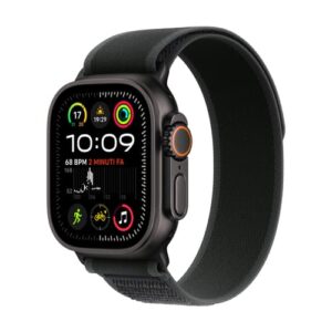 Apple Watch Ultra 2 Gps + Cellular 49mm Black Titanium Case With Black Trail Loop - S/m Sort