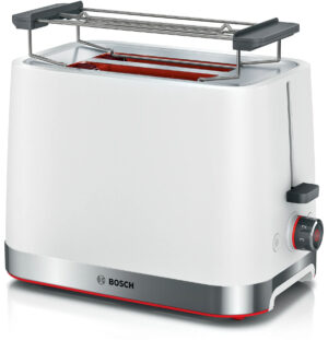 Bosch TAT4M221 Brødrister - 2 skiver, 950W - Hvid/Rustfrit Stål