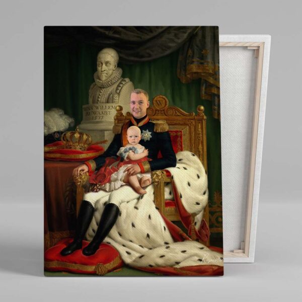 Far & Baby - Personlig bestyrelse - Monteret lærred / 50x70 (Bestseller)