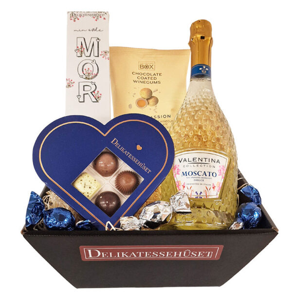 Gavekurv til min søde mor - med Moscato og lækkerier