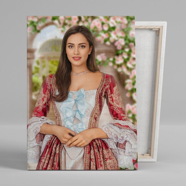Lady of Flowers - Personligt maleri - Monteret lærred / 50x70 (Bestseller)