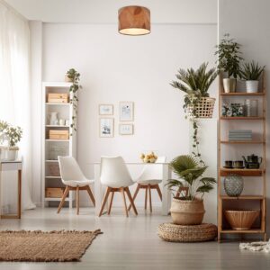 Mata loftlampe, brun, ⌀ 35 cm, stof, E27