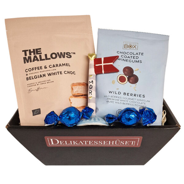 Mors dag gavekurv med keramikflag og sødt