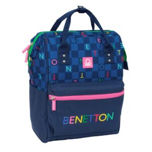 Skoletaske Benetton benetton Marineblå 27 x 40 x 19 cm
