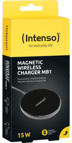 Intenso MB1 Magnetisk Trådløs Oplader - 15W - Sort