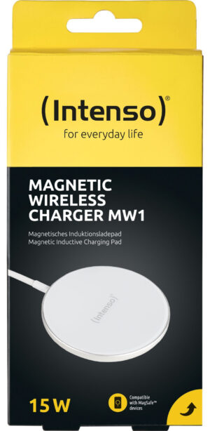Intenso MW1 Magnetisk Trådløs Oplader - 15W - Hvid