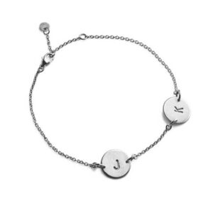 Jane Kønig Lovetag armbånd i sølv med 2 Lovetag