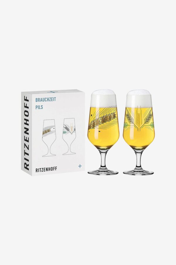 Ritzenhoff - Pilsner Brauchzeit 2-pak NO.3 - Transparent - Ølglas - - Homeroom