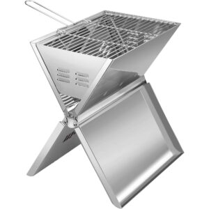 Sammenklappelig grill 36 x 26 cm, rustfrit stål