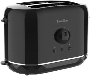 Terraillon Diamond Brødrister - 2 Skiver, 870W - Sort