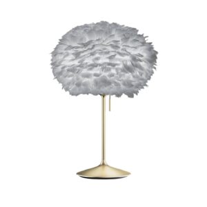 UMAGE Eos medium bordlampe lysegrå/messing