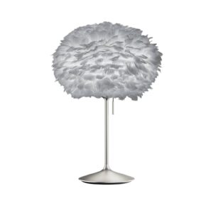 UMAGE Eos medium bordlampe lysegrå/stål