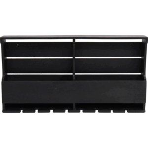 Væghængt vinreol - sort