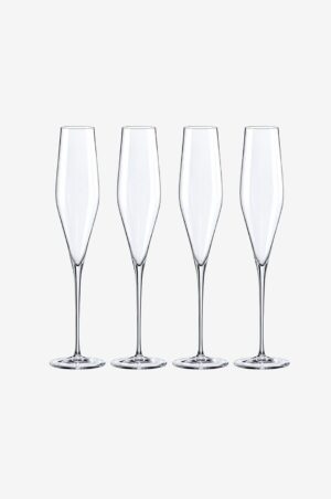 Zelected by Houze - Champagneglas Grace Flute 4-p - Transparent - Vinglas - - Homeroom