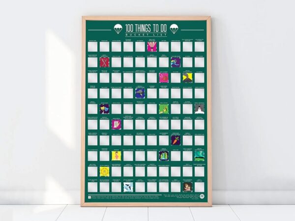 100 Things To Do Skrabeplakat