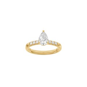 LUXURY Dråbe ring i 14 kt. rødguld med lab-grown diamant – 1,2 ct