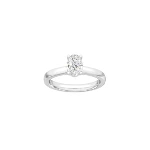 LUXURY Oval ring i 14 kt. hvidguld med lab-grown diamant– 1,0 ct