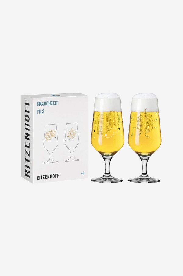 Ritzenhoff - Pilsner Brauchzeit 2-pak NO.1 - Transparent - Ølglas - - Homeroom