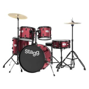 Stagg 5pc 20 Drum Kit Wine Red