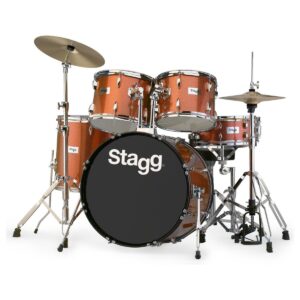Stagg 5pc 22 Drum Kit Brown Sparkle