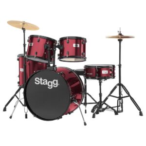 Stagg 5pc 22 Drum Kit Wine Red