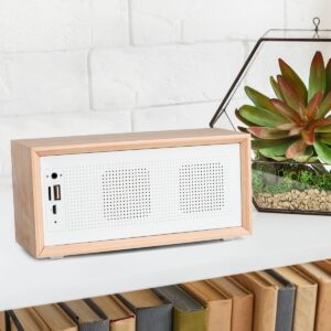 Trådløs Bluetooth Højtaler fra OneDer - Lyst træ